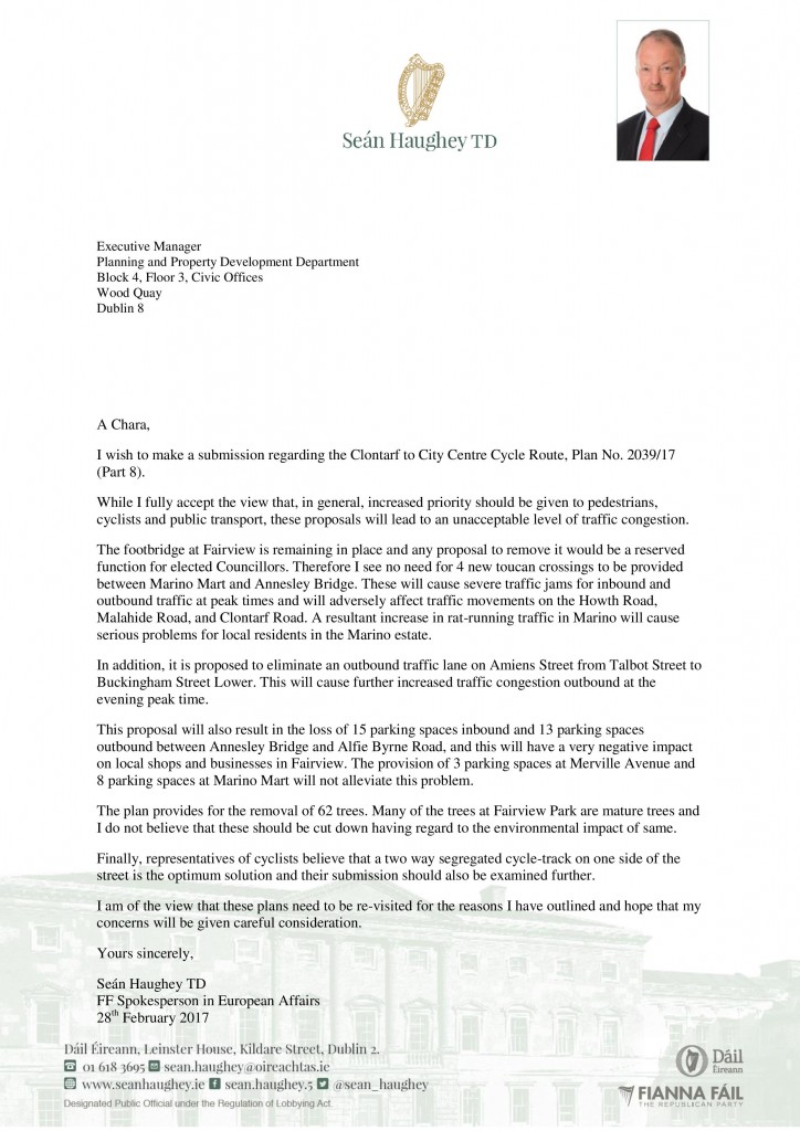 DCC Submission - Clontarf to City Centre Cycle Route