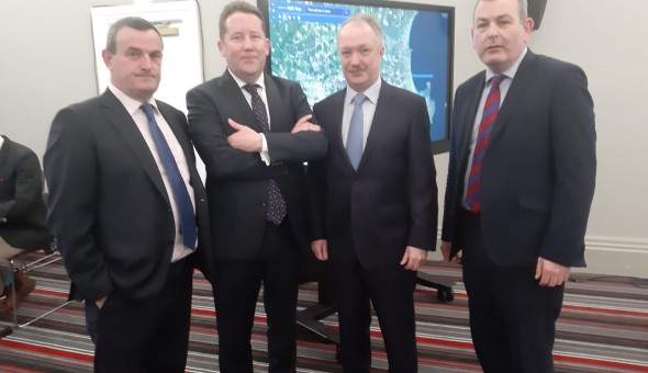 Cllr. Seán Paul Mahon, Darragh O'Brien TD, Seán Haughey TD, Cllr. Tom Brabazon