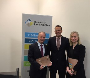 Seán Haughey TD, Leo Varakar TD , Rose Wall CEO of Comm